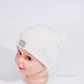 baby autumn and winter knitted brimmed hat for winter